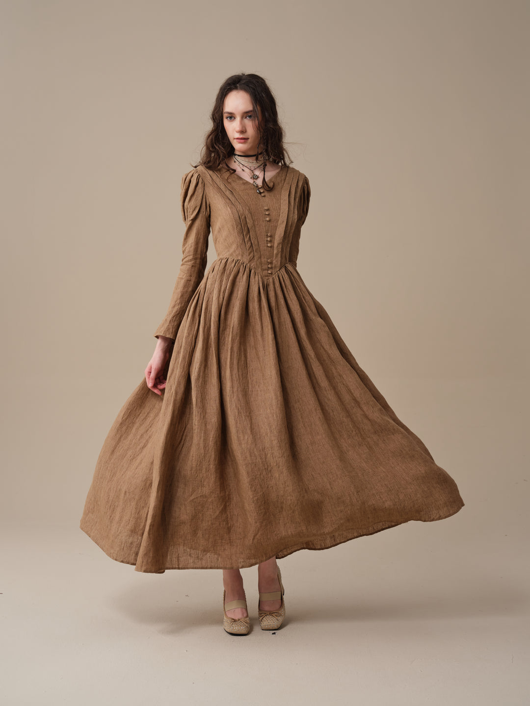 Madder 05 | Tailored Linen Corset Dress