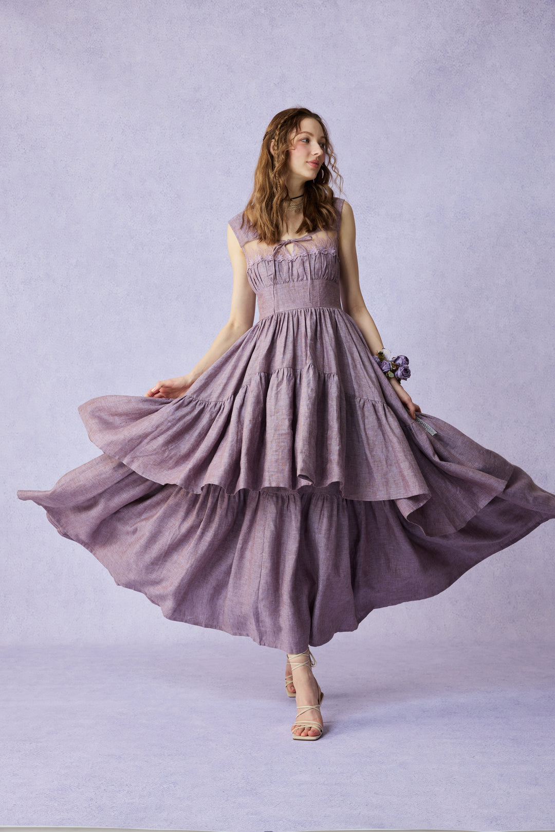 Amélia 29 |Victorian linen dress & skirt （2 pieces)