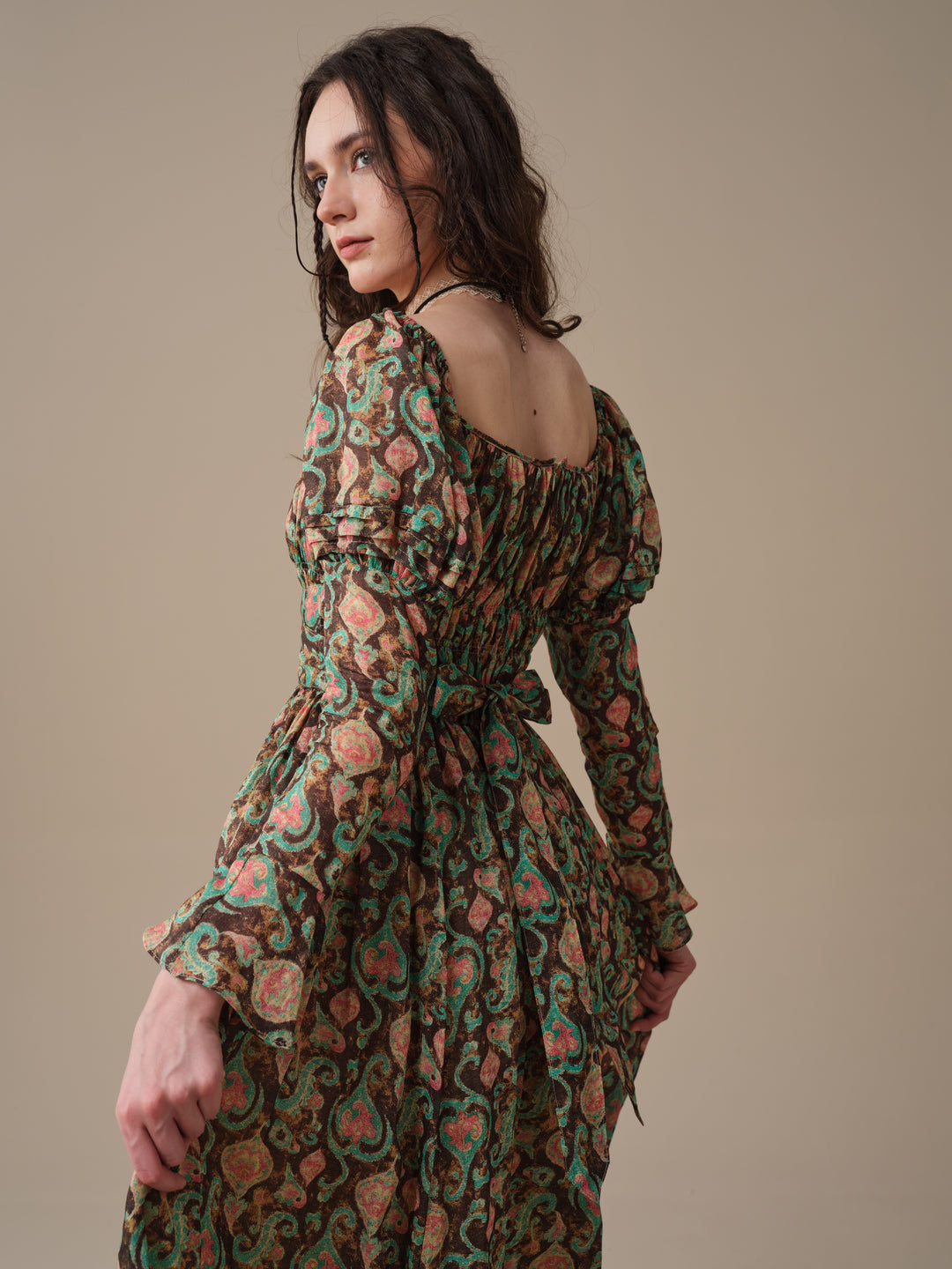 Paisley 11 | Elegant Floral Linen Dress