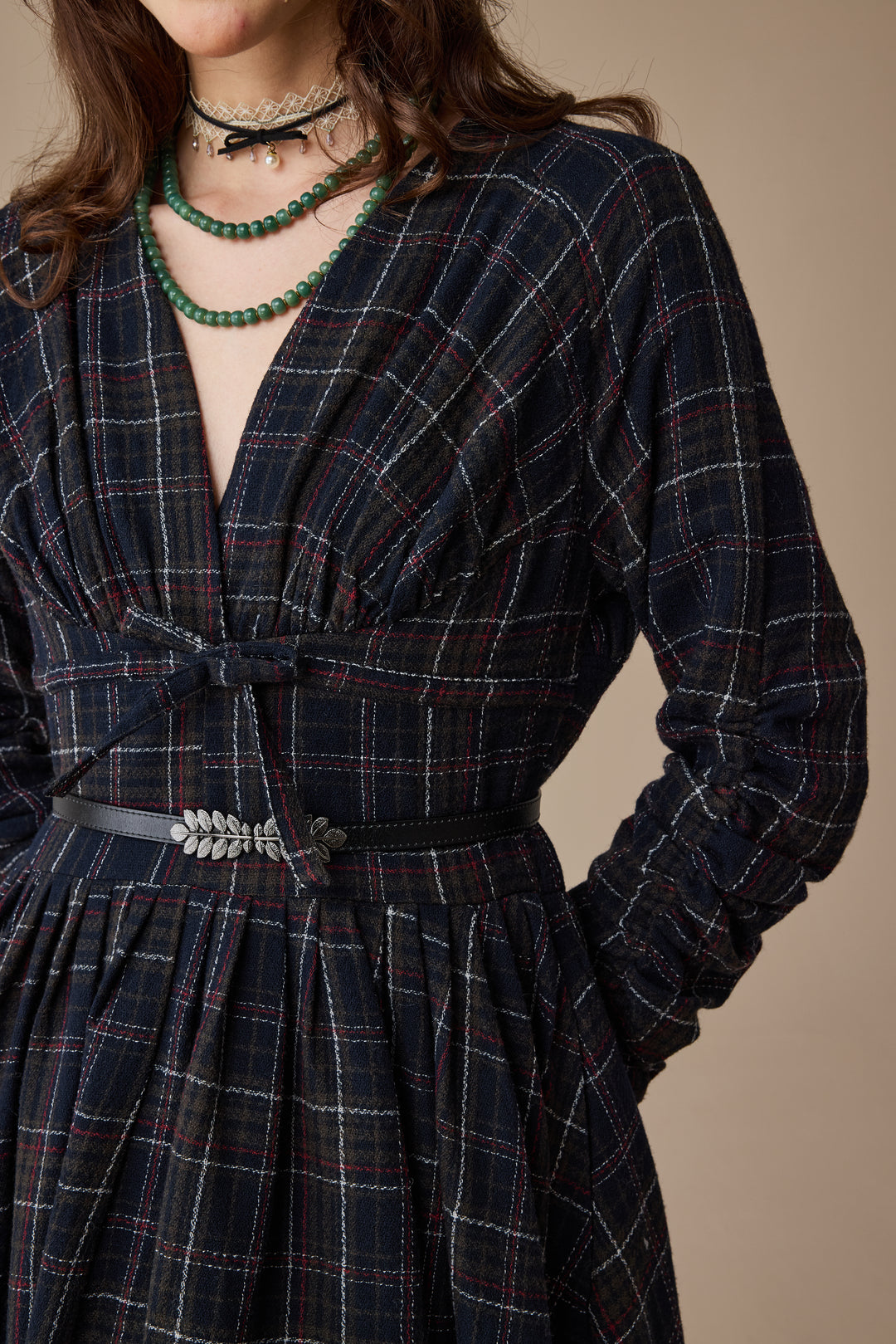 Bette 24 |Gingham 100% Wool Dress