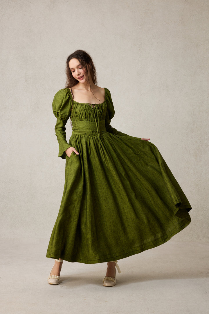 Paisley 11 | Elegant Floral Linen Dress