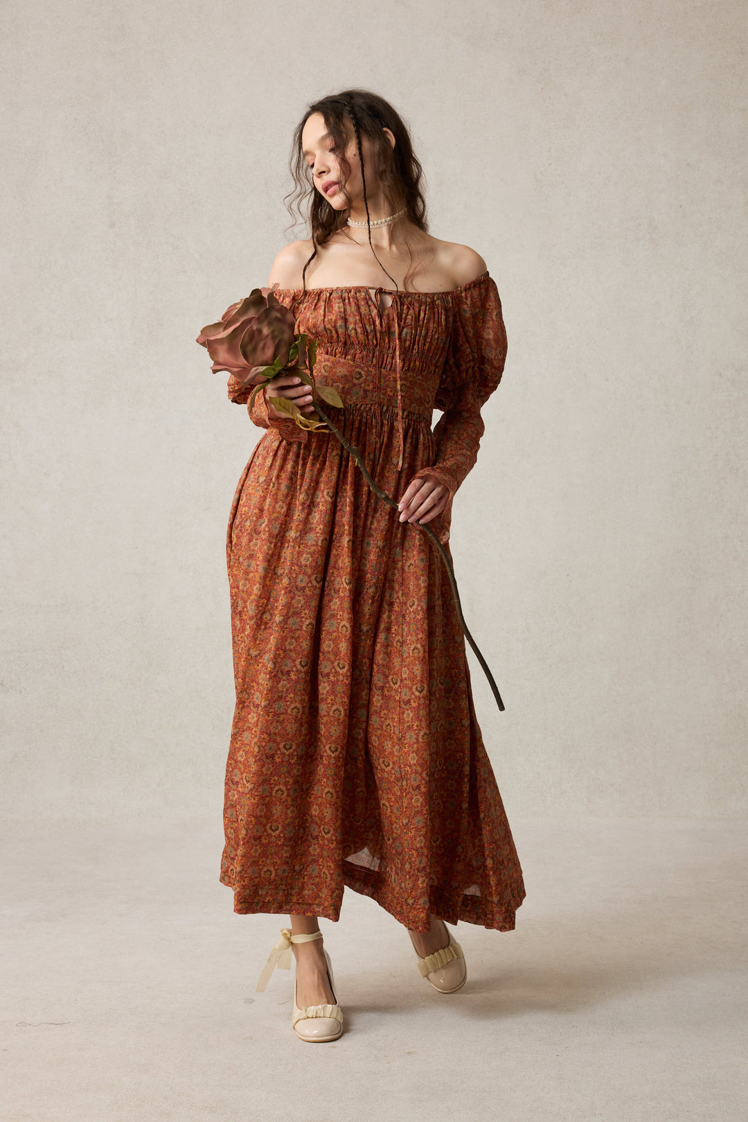 linen paisley print dress Me+Em Ornate Floral Paisley Print Creaseless Linen Short Dress - Light Cream/Multi