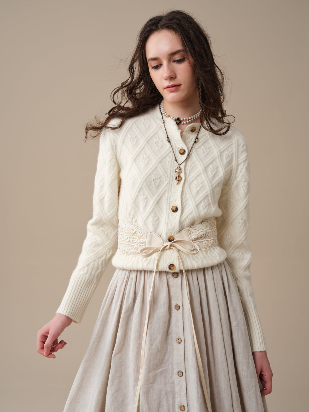 Flurry 17 | 100% Wool Sculptured Knitwear Cardigan