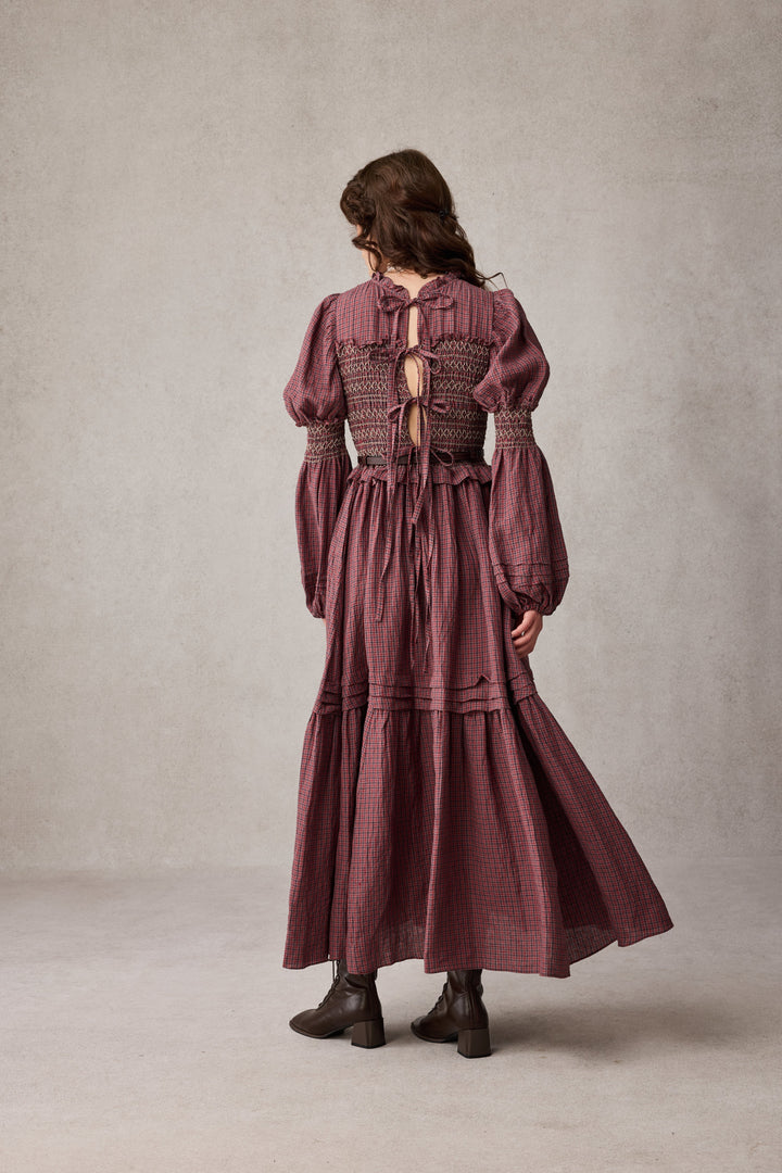 Jane 33 |Edward Smocking Linen Dress Chemise