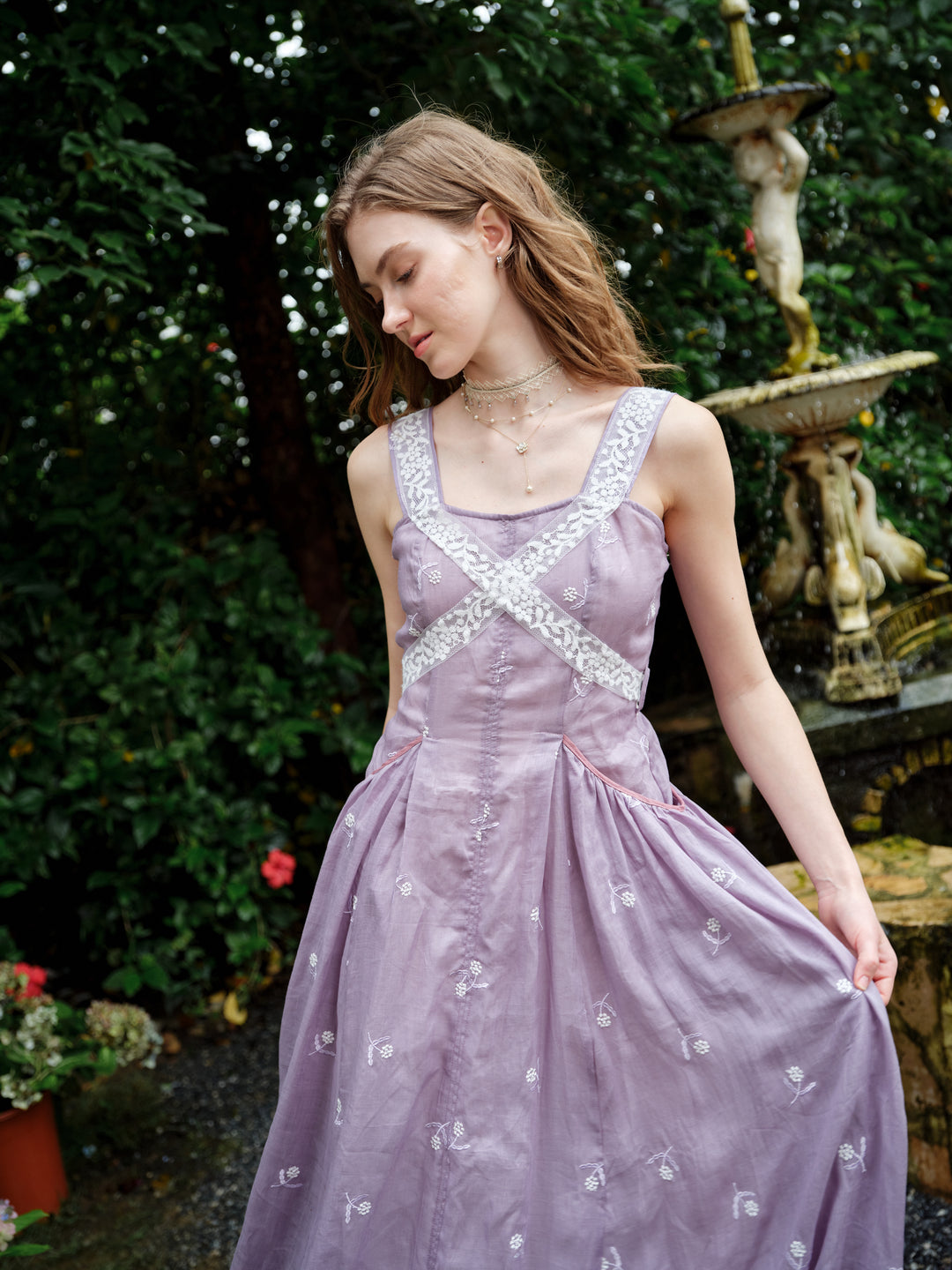 Juliet | Lace & Linen Dress Gown