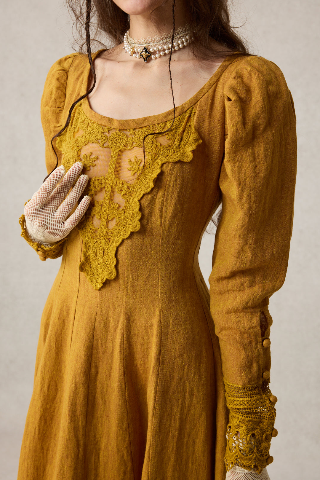 Azalea 23 | Linen Corset Evening Dress