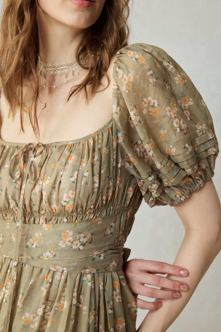 Alice 19 | Floral linen dress