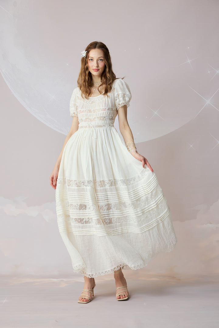 Dawn 17 | Lace Linen Dress Gown