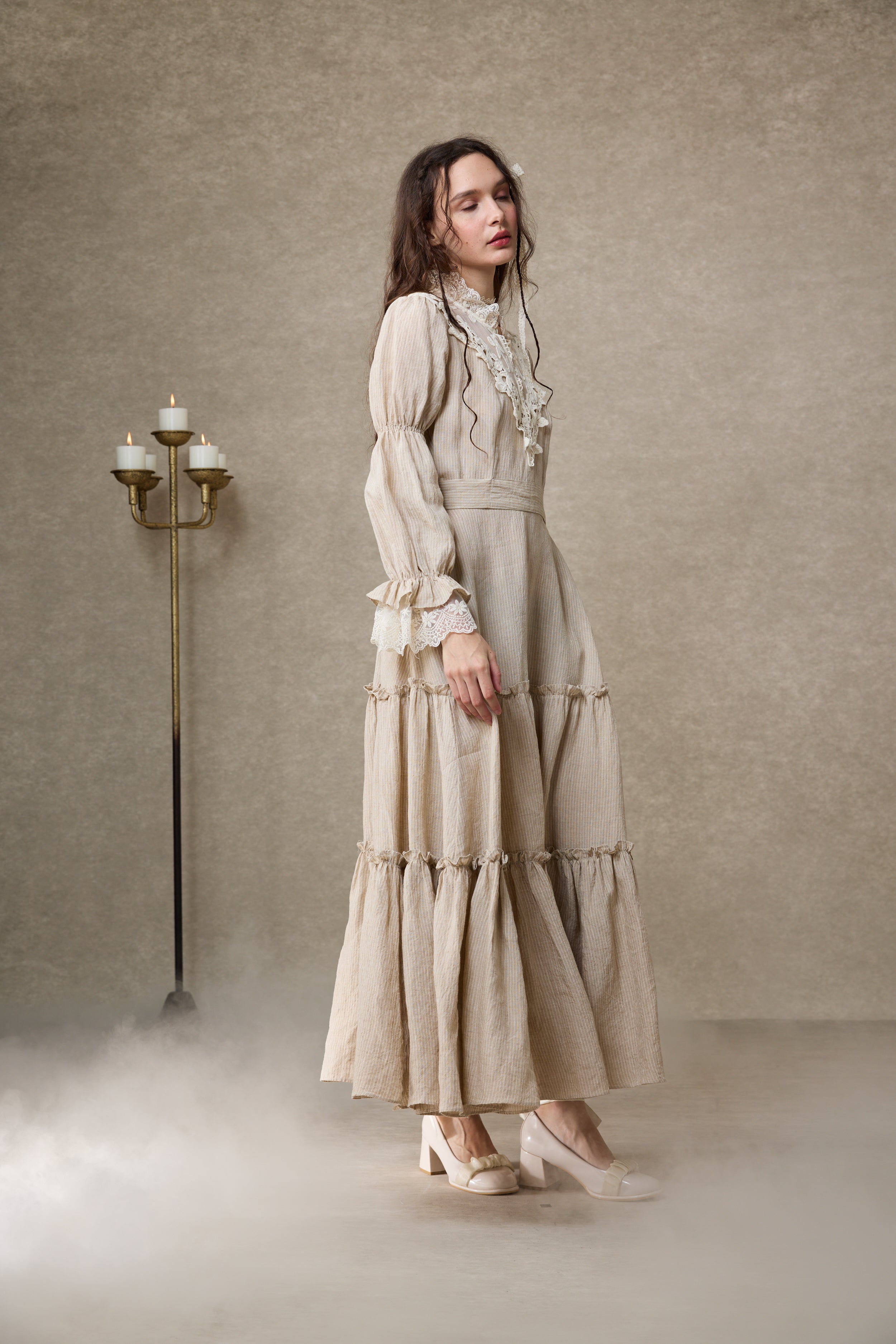 Leona 21 | Lace Maxi Linen Dress – Linennaive