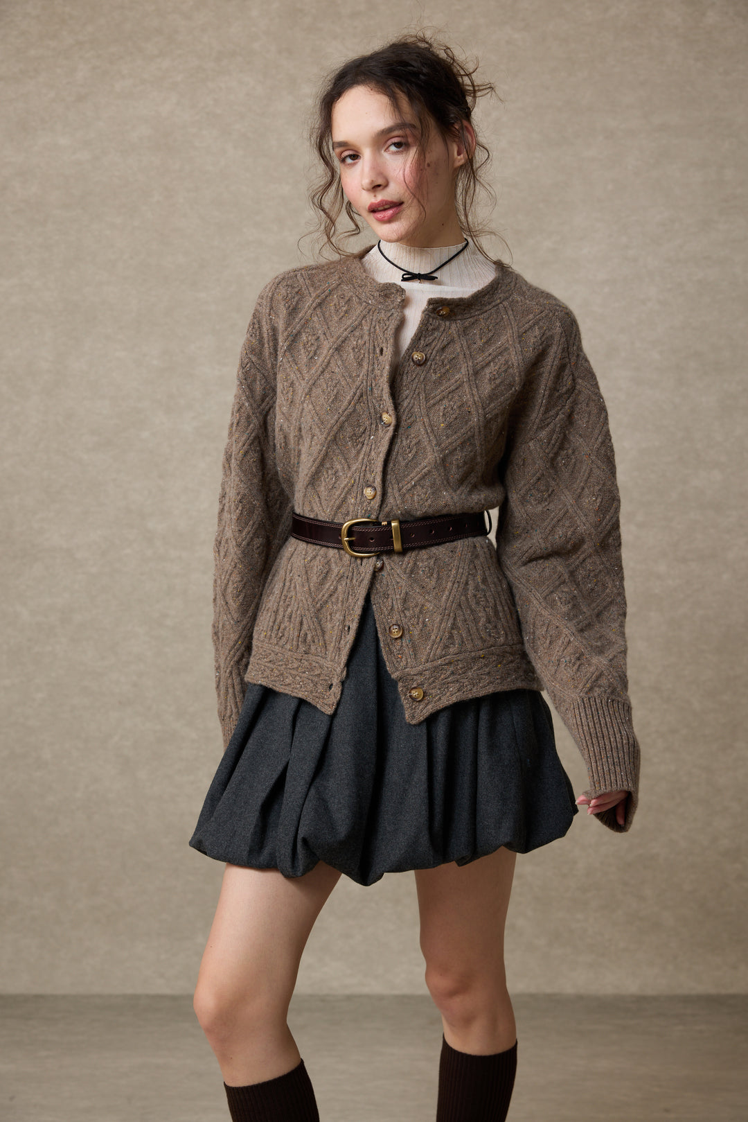 Flurry 17 | 100% Wool Sculptured Knitwear Cardigan