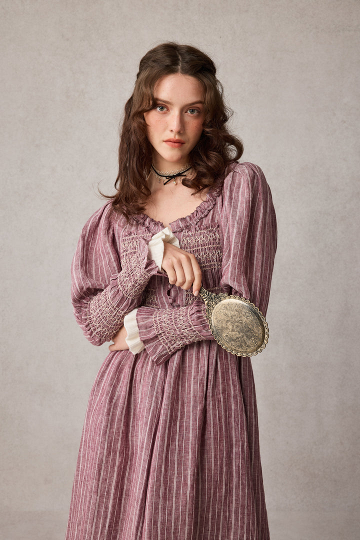 Jasmine 21 |smocking linen dress