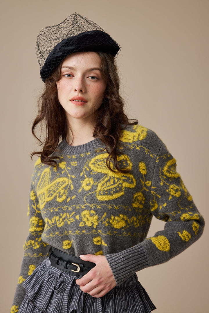 Nutcracker 24 |100% Wool Floral Jumper Sweater