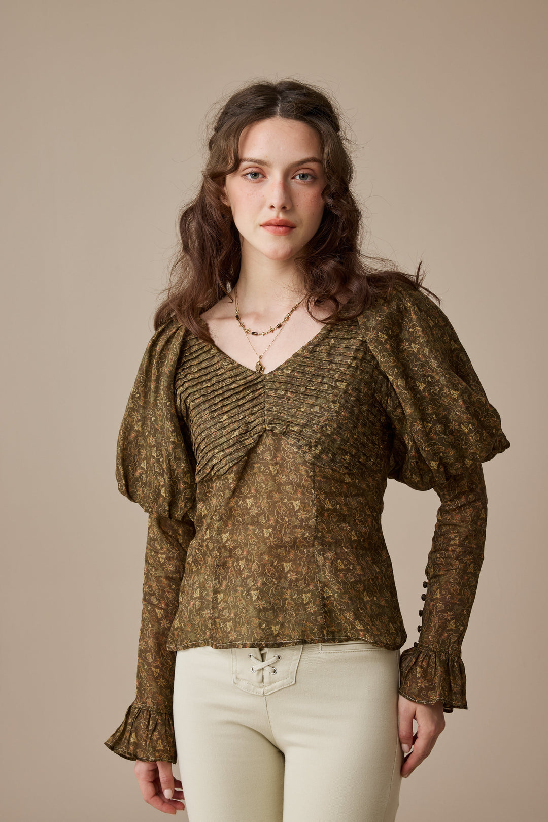 Sonia 33 |pintucked linen blouse