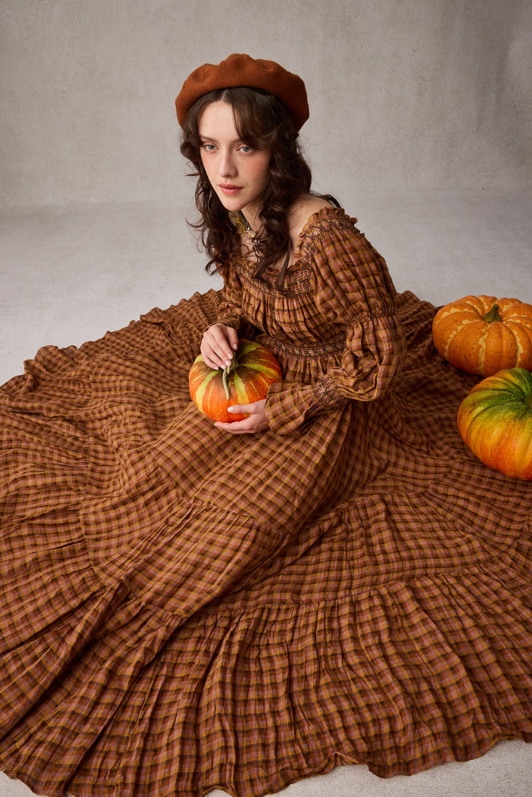 Cloud 21 | smocking embroidery linen dress