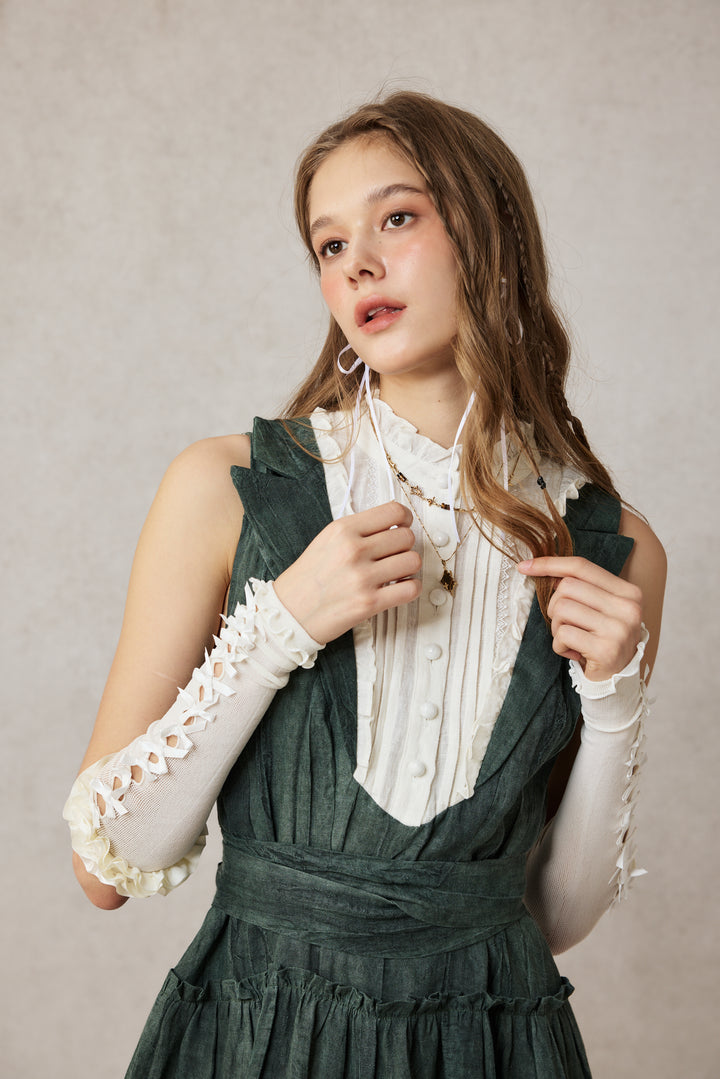 Úrsula 24 | Vintage linen Tiered Dress