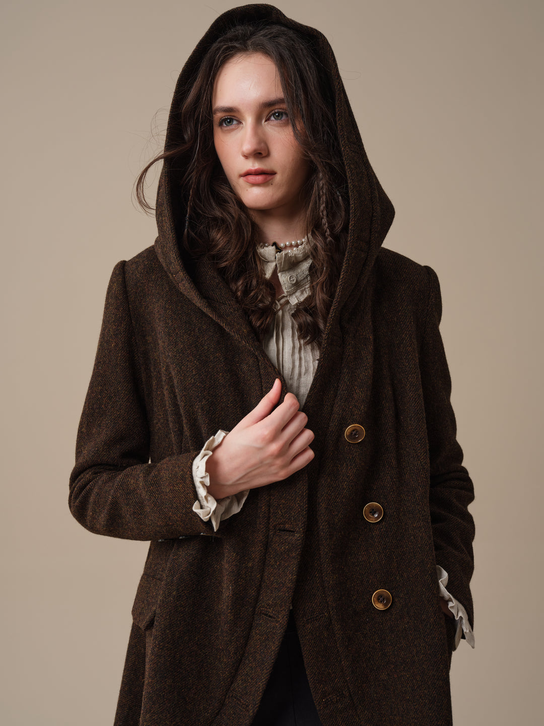Augusta 02 | Tailored Hooded  100% Wool Coat