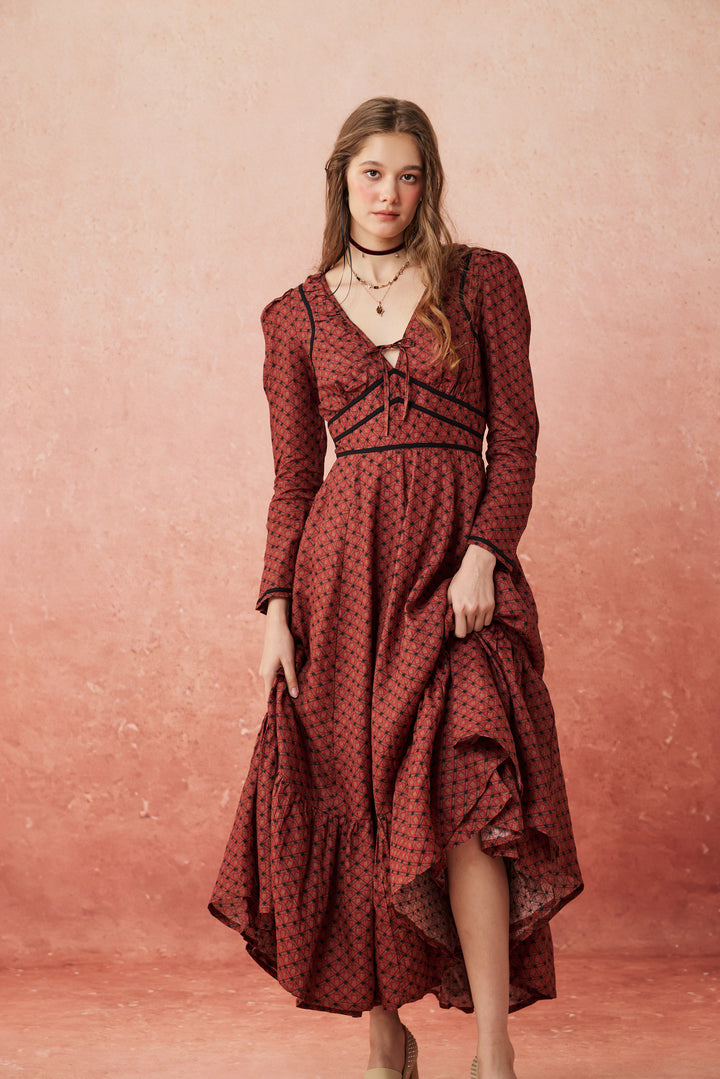 Chelse 19 |Longsleeved Linen Dress Gown