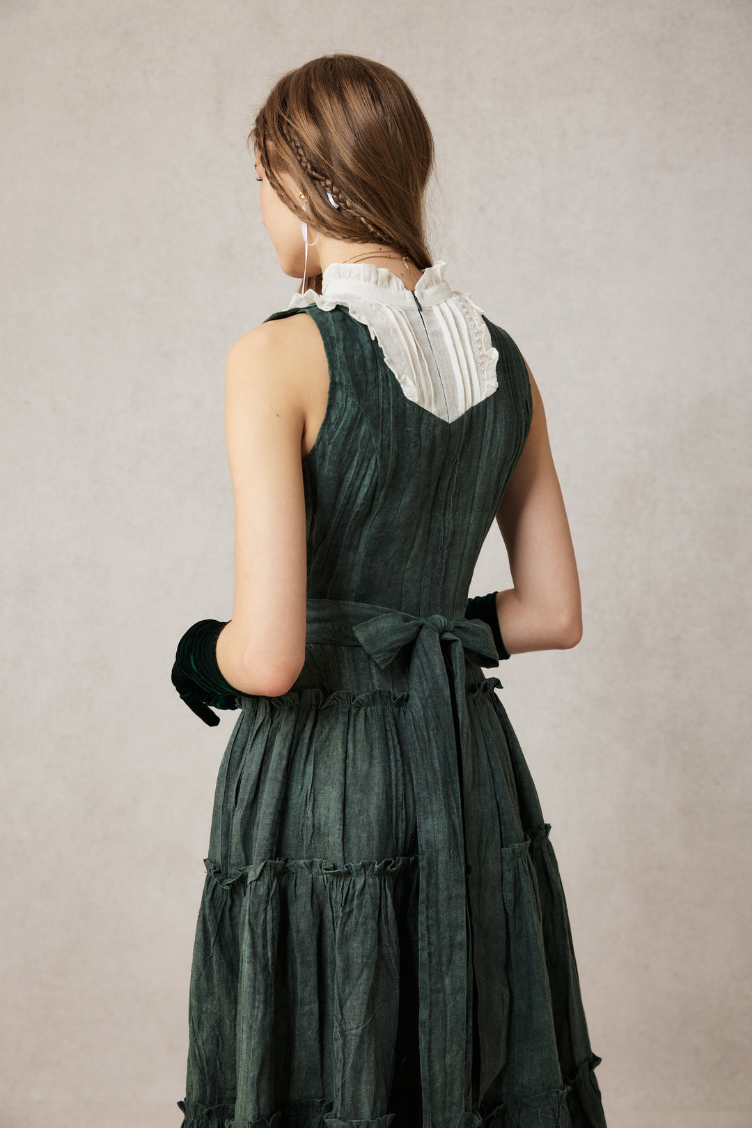 Úrsula 24 | Vintage linen Tiered Dress