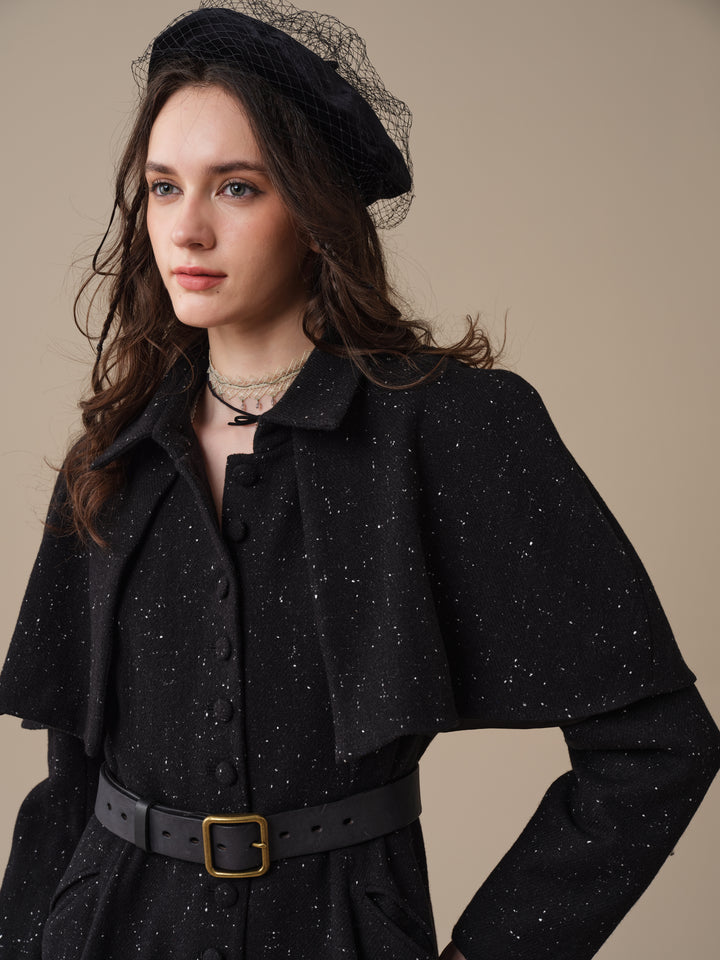 Charlotte 01 | 100% Wool Cape Trench Coat
