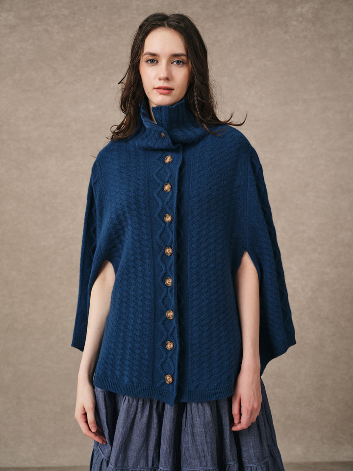 Fleece Cloud | Oversized 100% Wool Knit Poncho