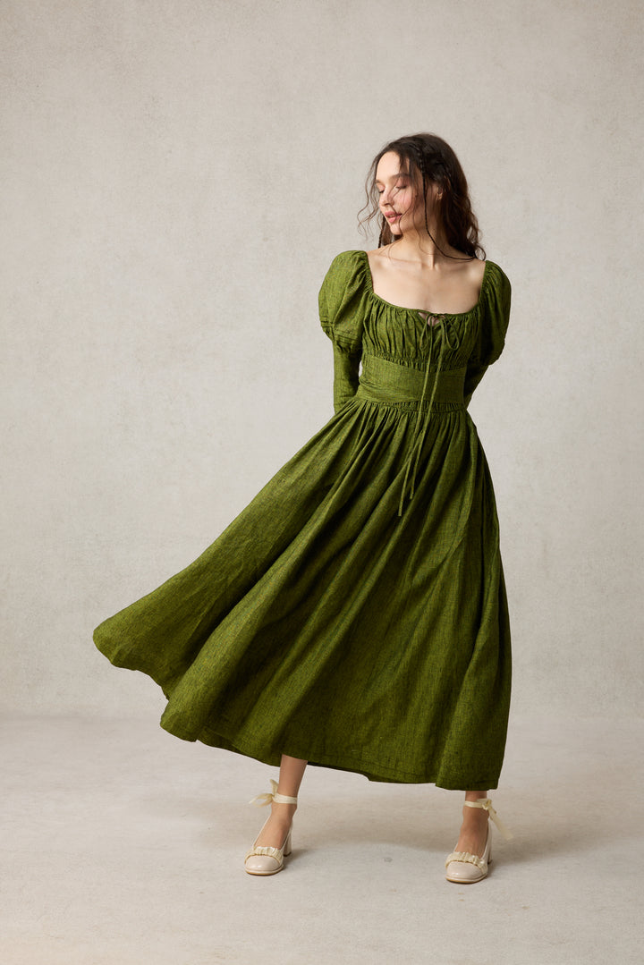 Paisley 11 | Elegant Floral Linen Dress