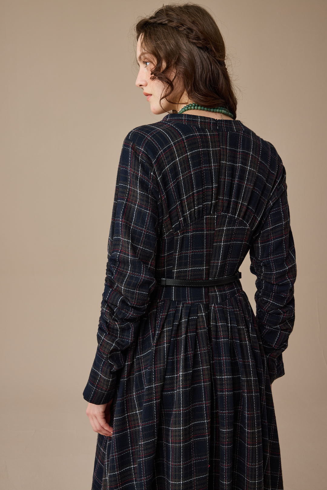 Bette 24 |Gingham 100% Wool Dress