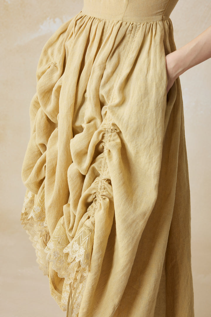 Elowen 27 | Lace Linen dress gown ( 2 way to wear )