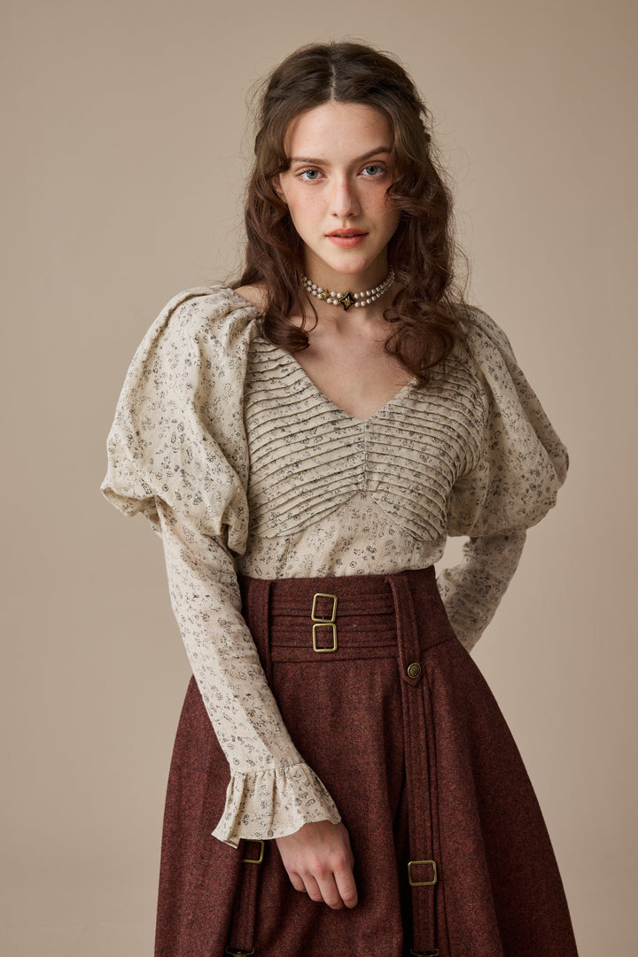 Sonia 33 |pintucked linen blouse