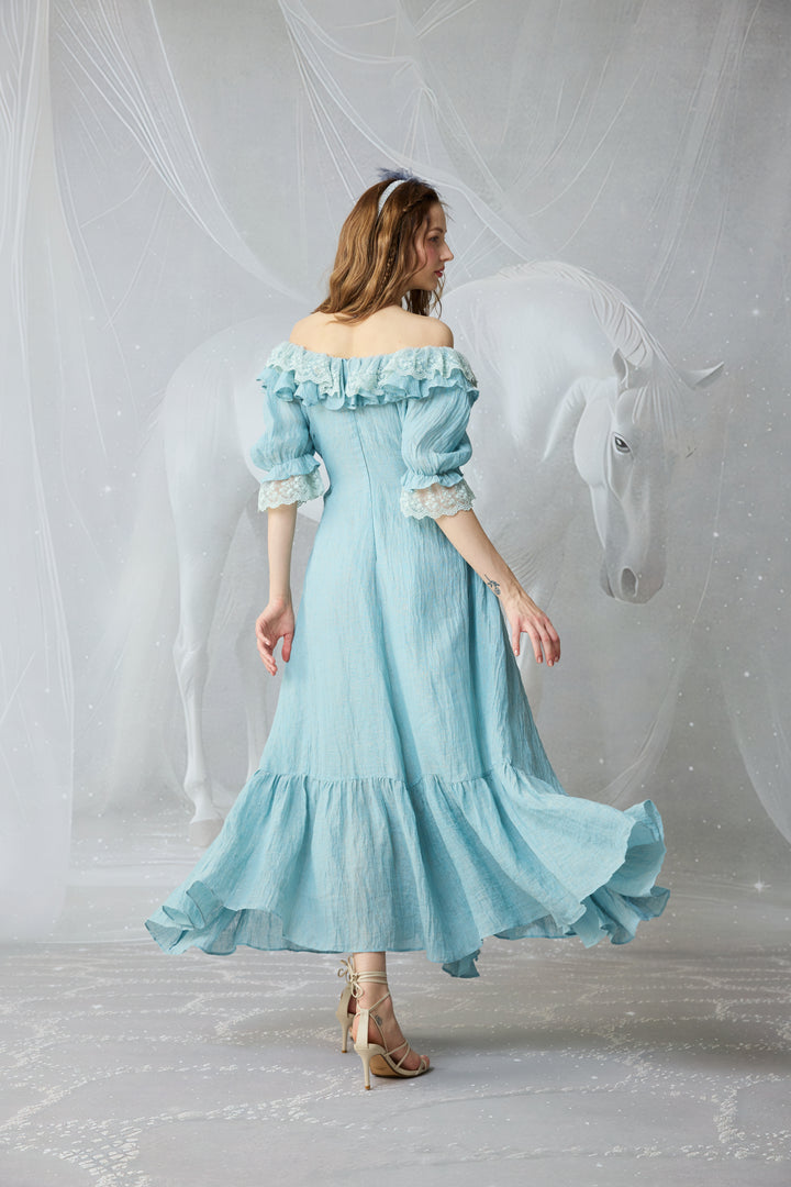 Dewdrops 16 | Maxi Linen Dress Gown