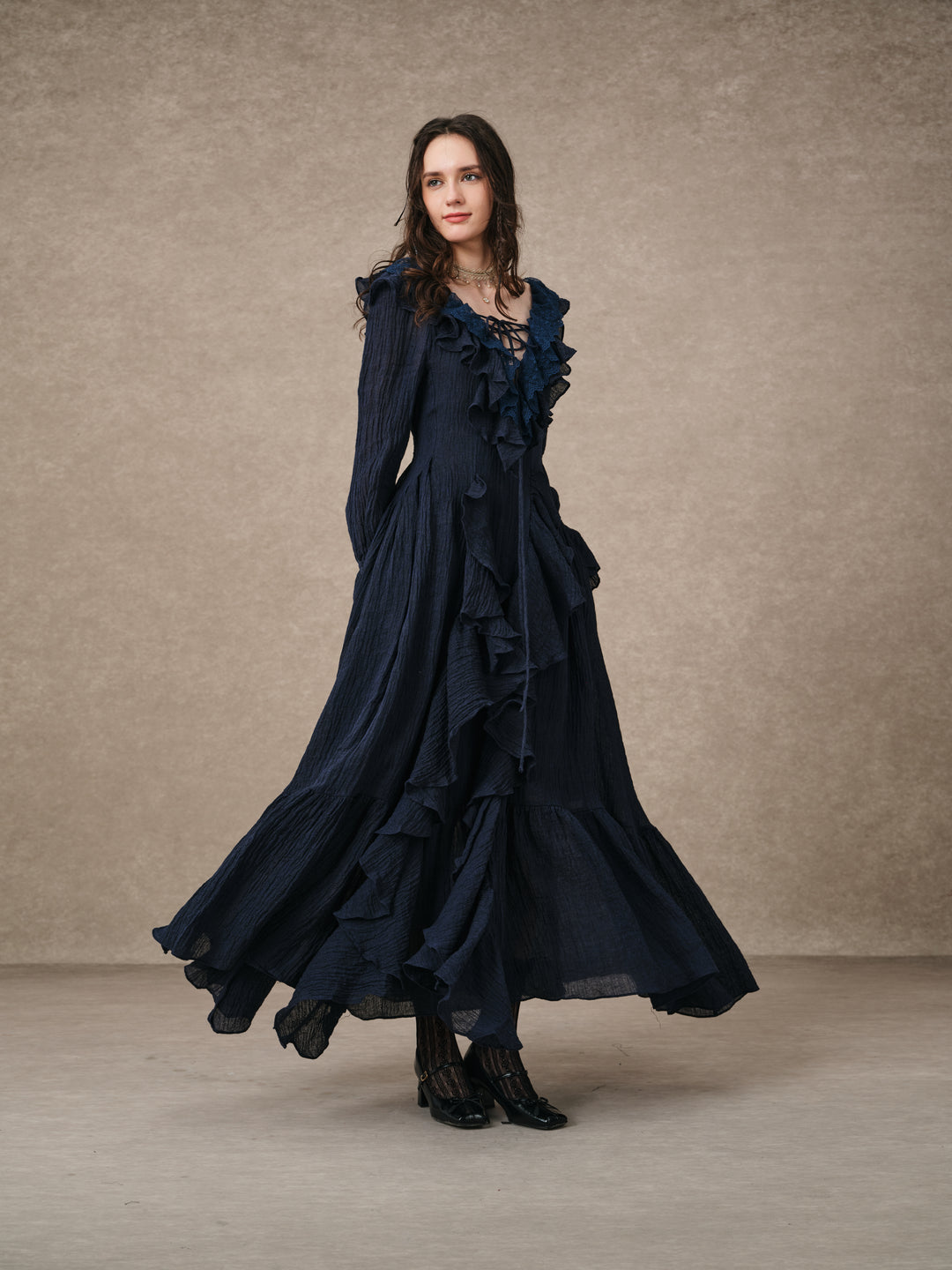 Dewdrops 16 | Maxi Linen Dress Gown