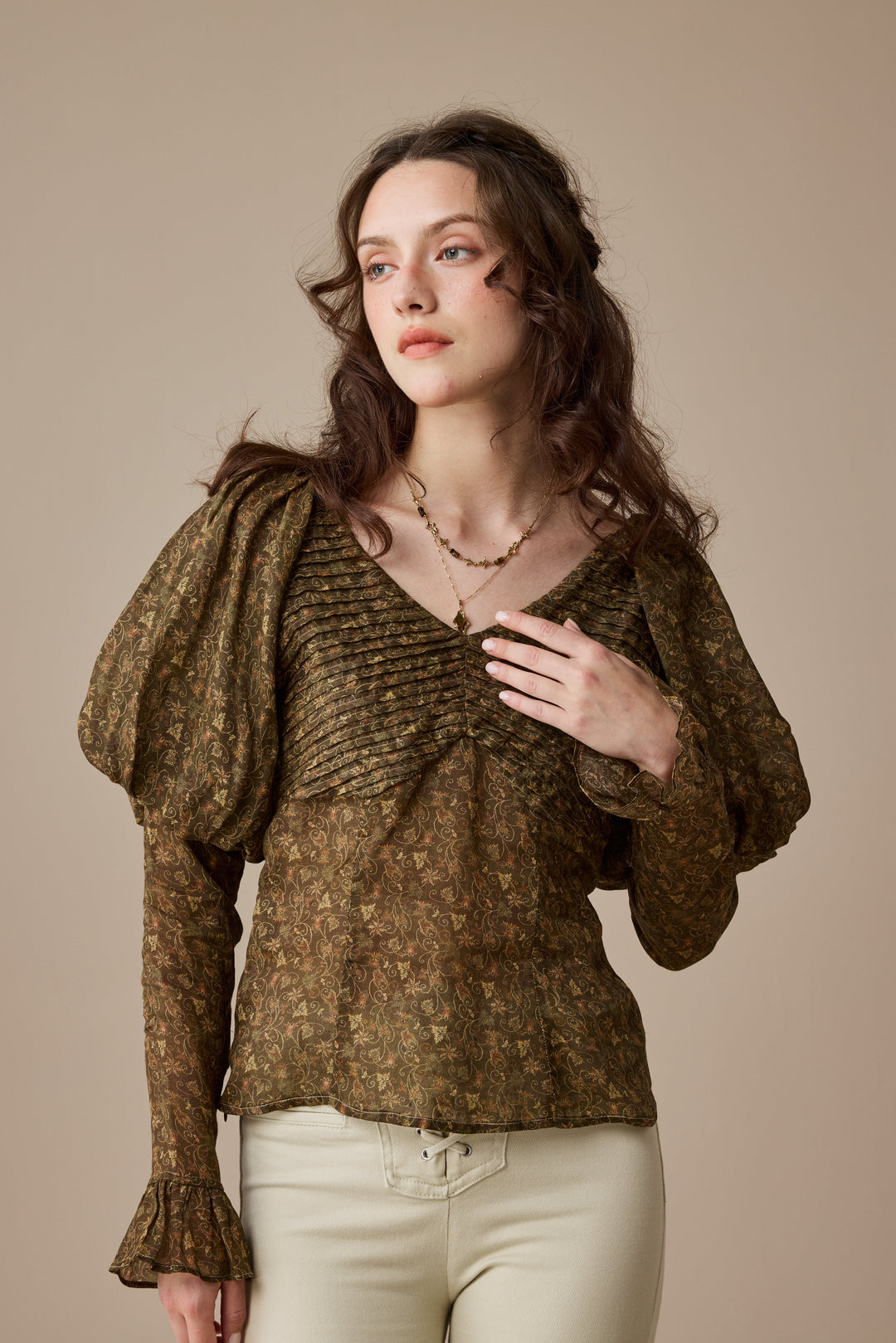 Sonia 33 |pintucked linen blouse