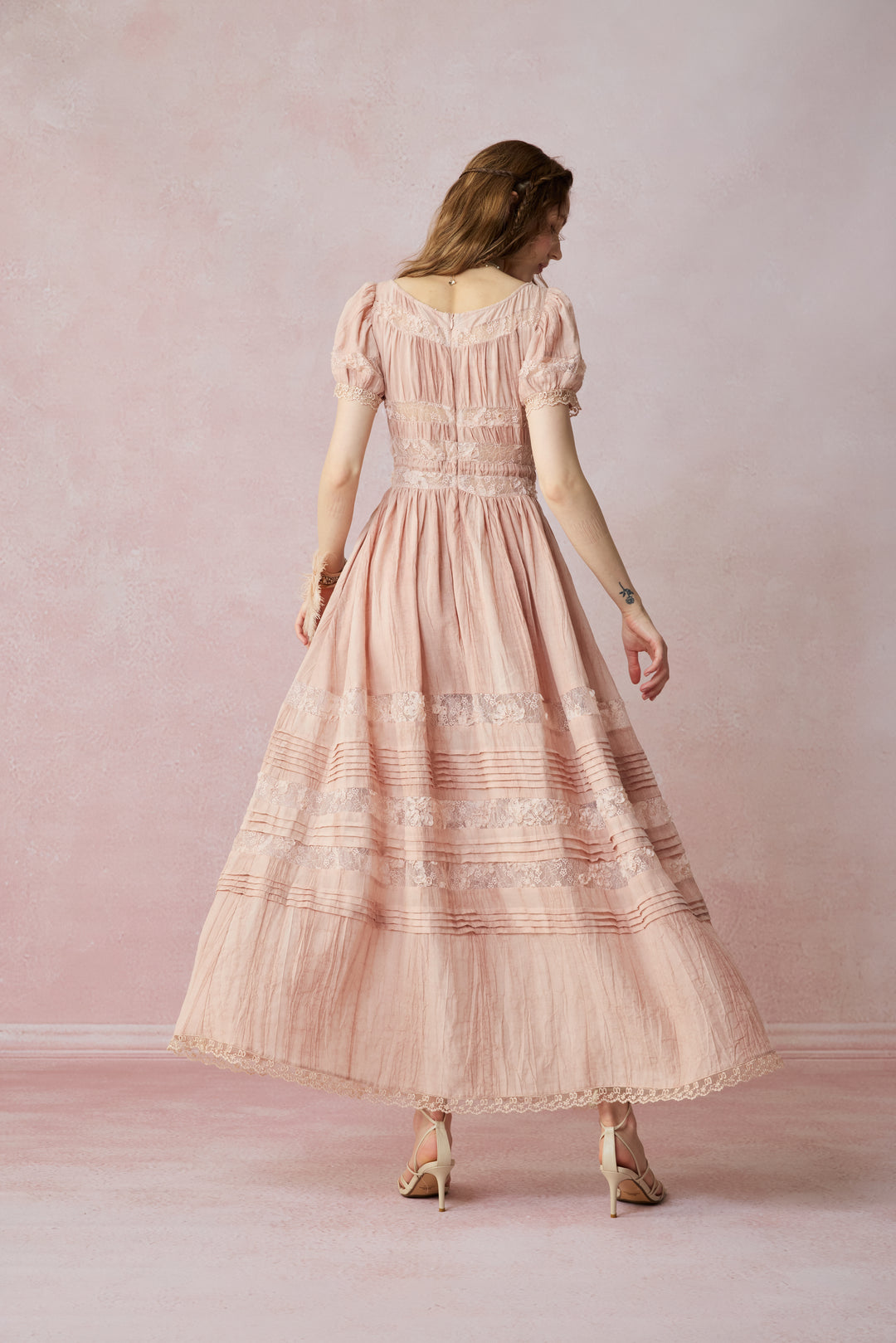 Dawn 17 | Lace Linen Dress Gown