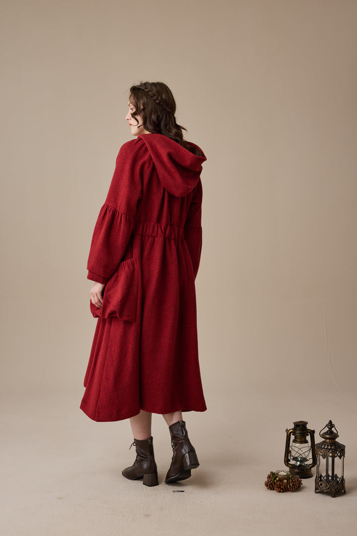 Melissa 28 |100% Wool Hooded Coat