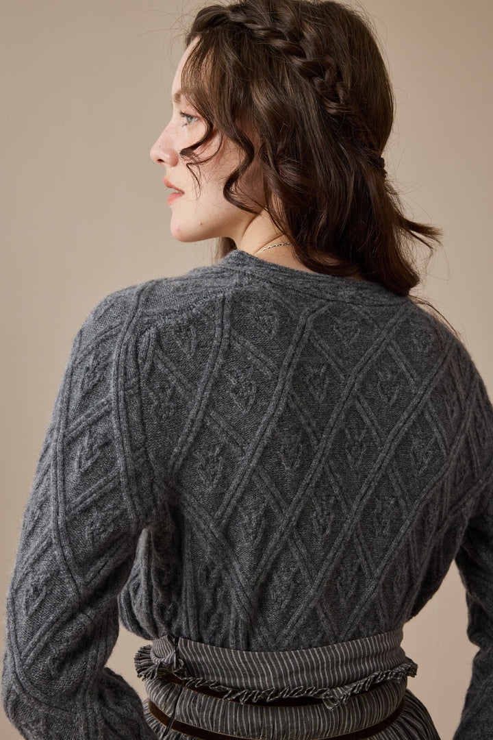 Flurry 17 | 100% Wool Sculptured Knitwear Cardigan