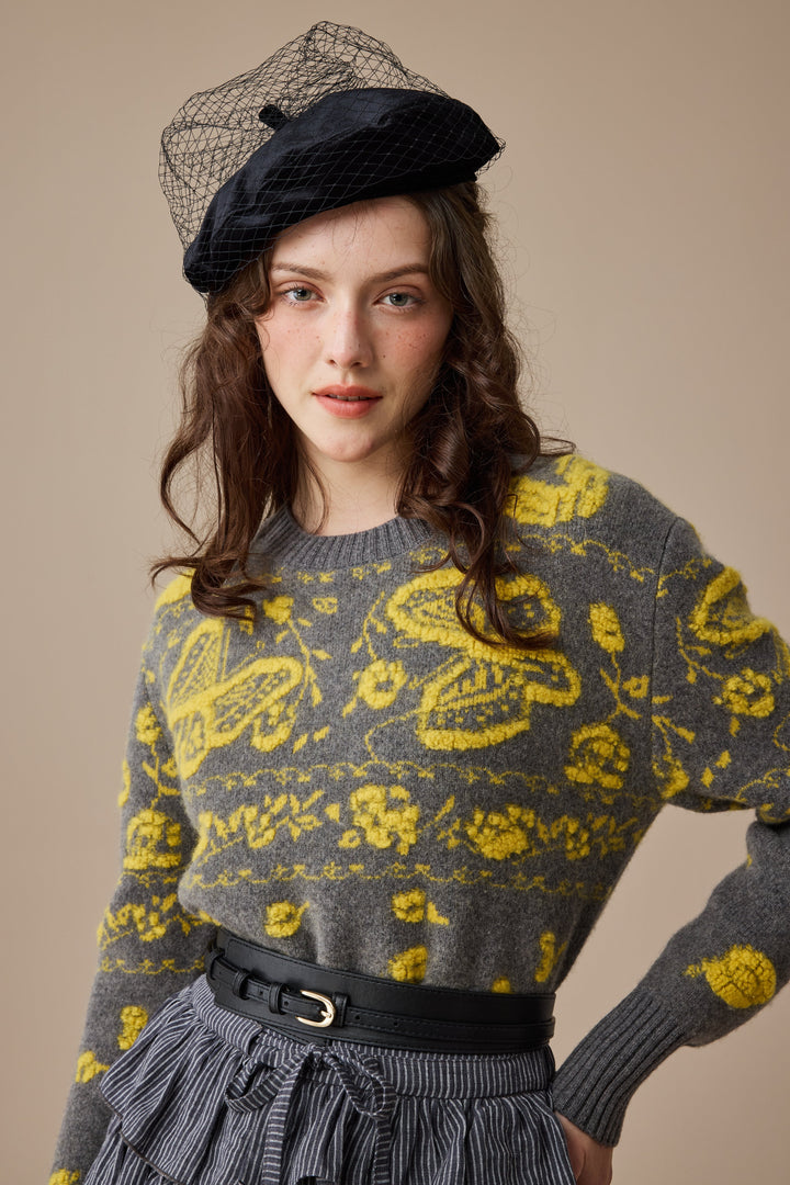 Nutcracker 24 |100% Wool Floral Jumper Sweater