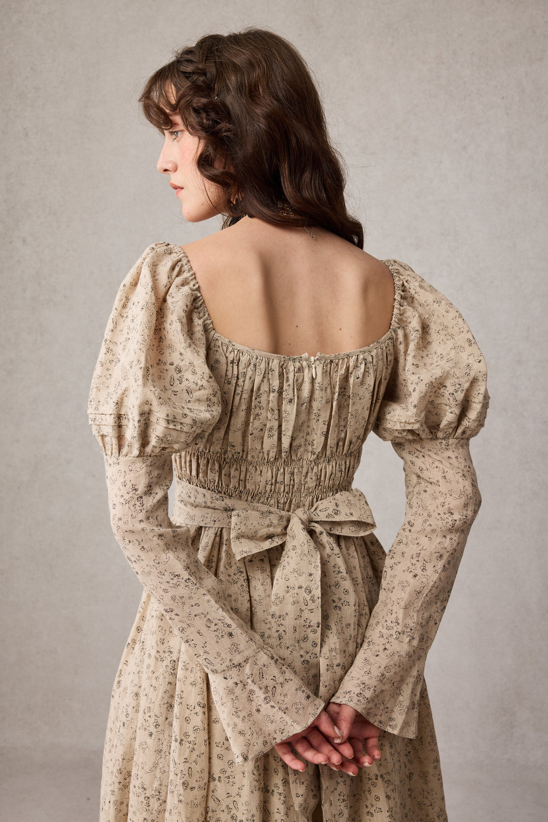 Paisley 11 | Elegant Floral Linen Dress