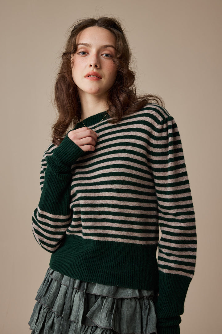 Oxford 13|100% wool classic striped pullover jumper