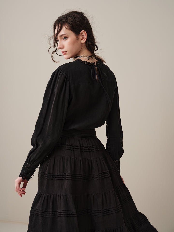 Minna 21 | Edward Linen Lace Blouse