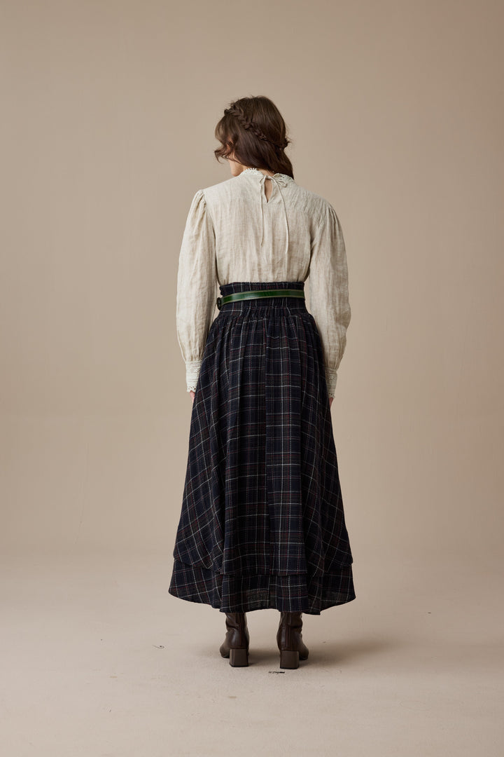 Christina 19 |Retro Layered Wool Skirt