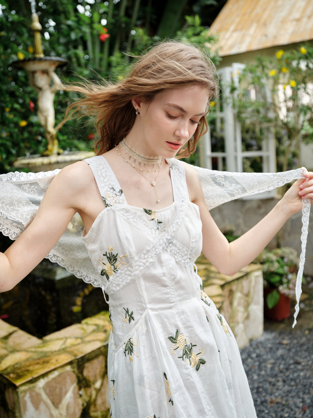 Juliet | Lace & Linen Dress Gown