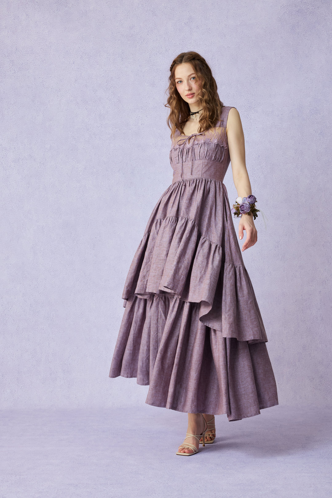 Amélia 29 |Victorian linen dress & skirt （2 pieces)