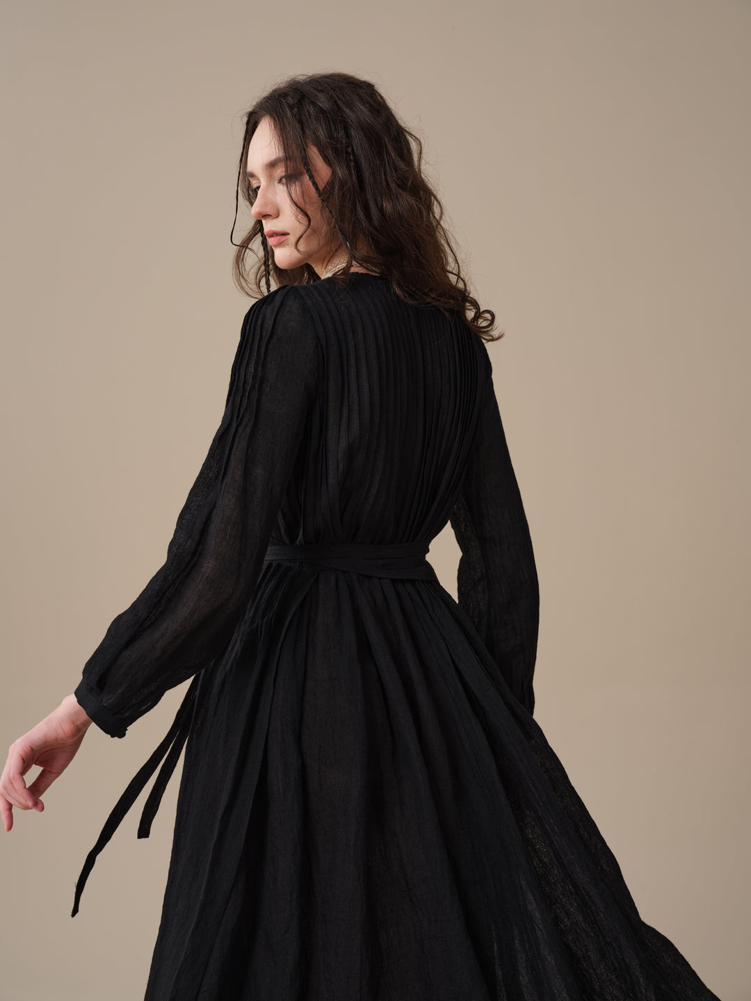 Bluebell 06 | Pintuck Linen Wrap Dress