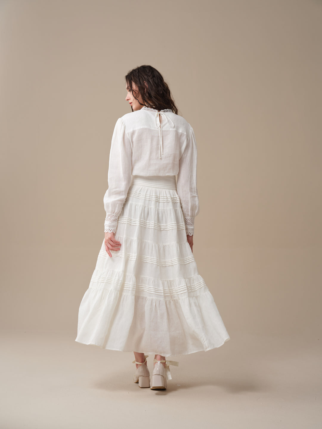 Minna 21 | Edward Linen Lace Blouse