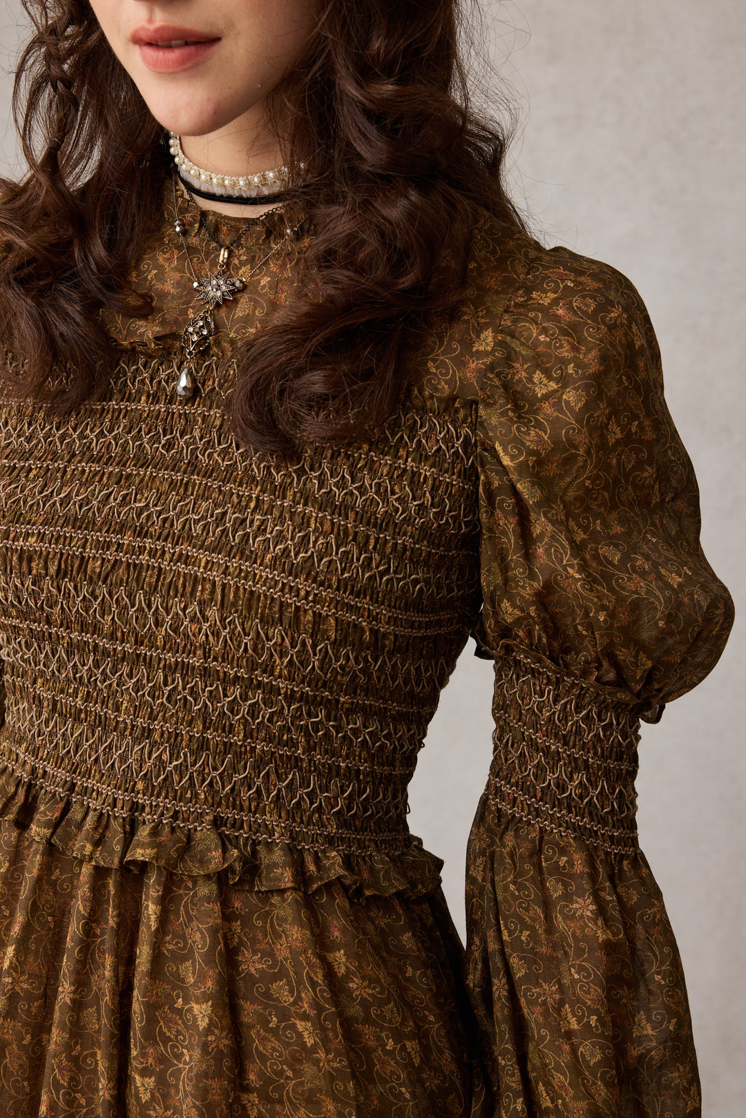 Jane 33 |Edward Smocking Linen Dress Chemise