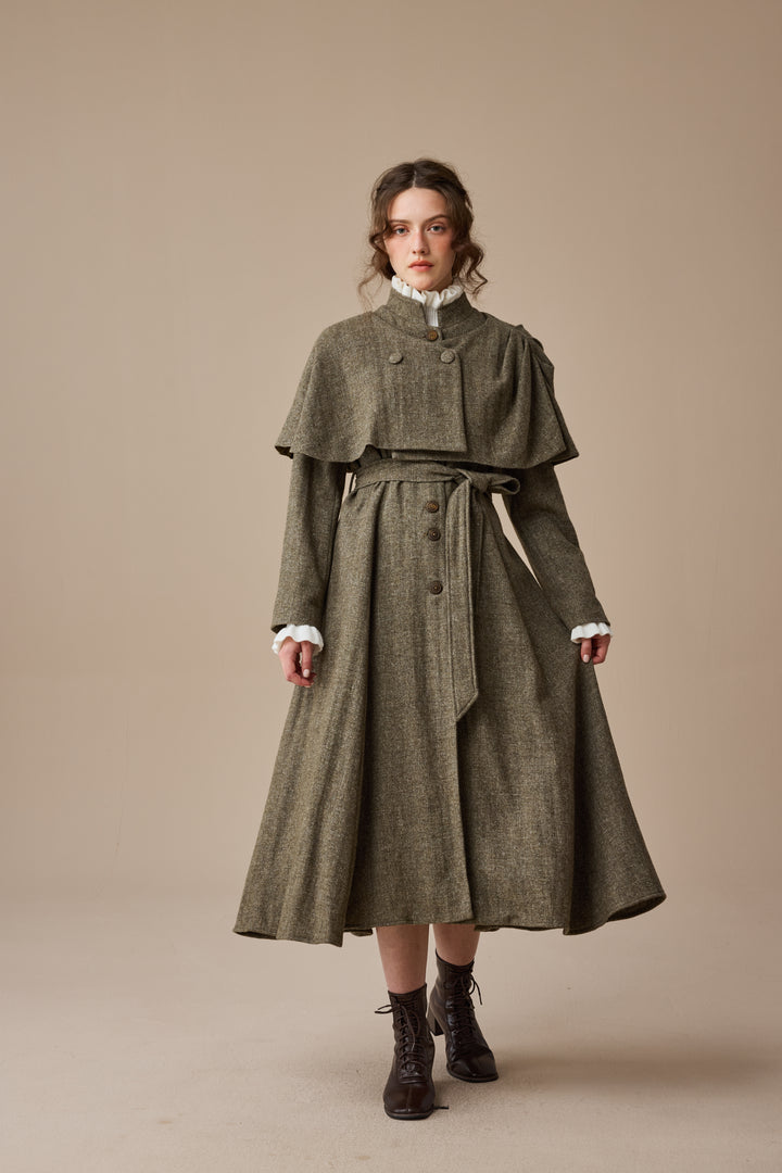 Wendy 15 | 100% Wool Dress & Cape (2 pieces)