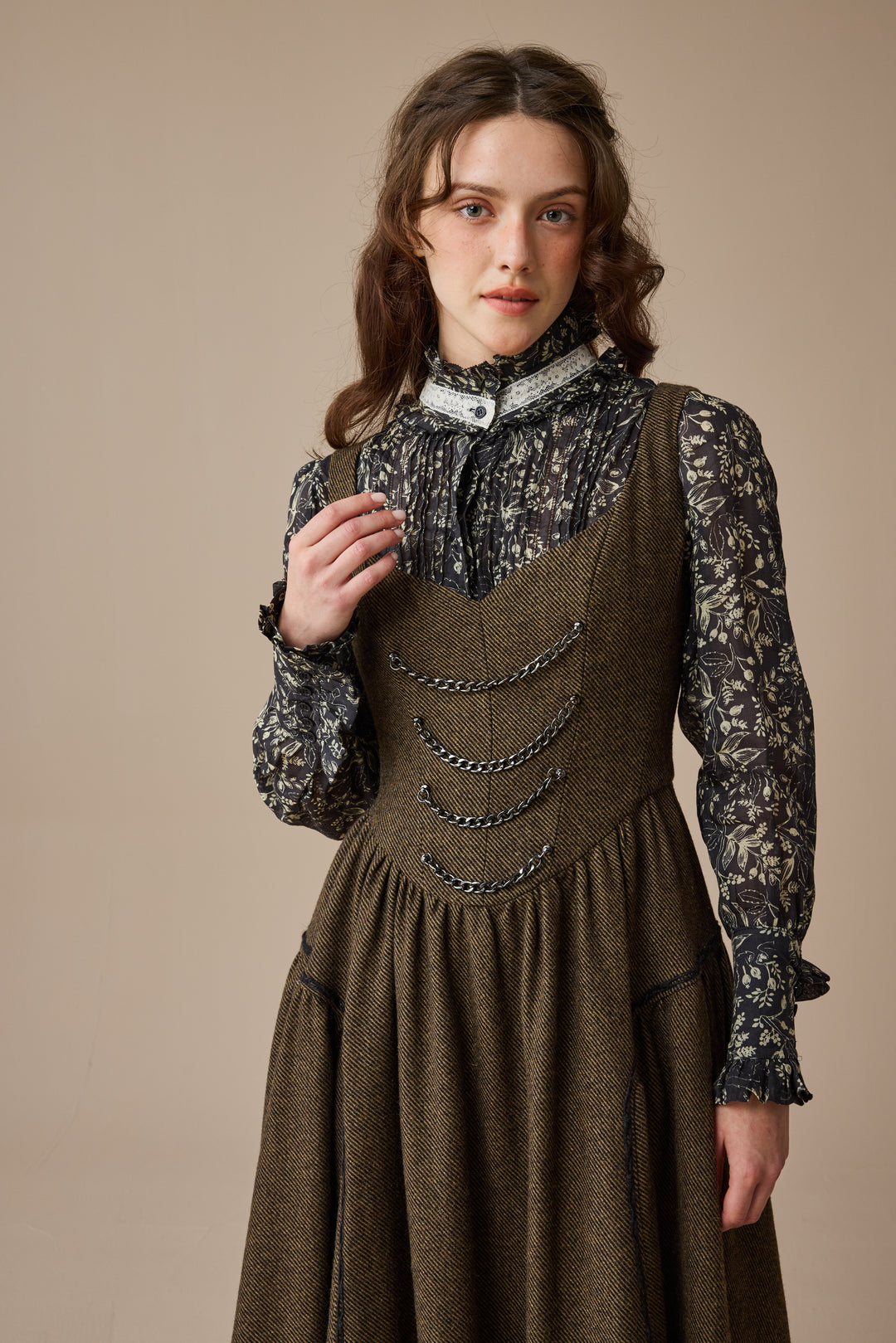 Sharon 21 |pintucked luxury linen shirt blouse