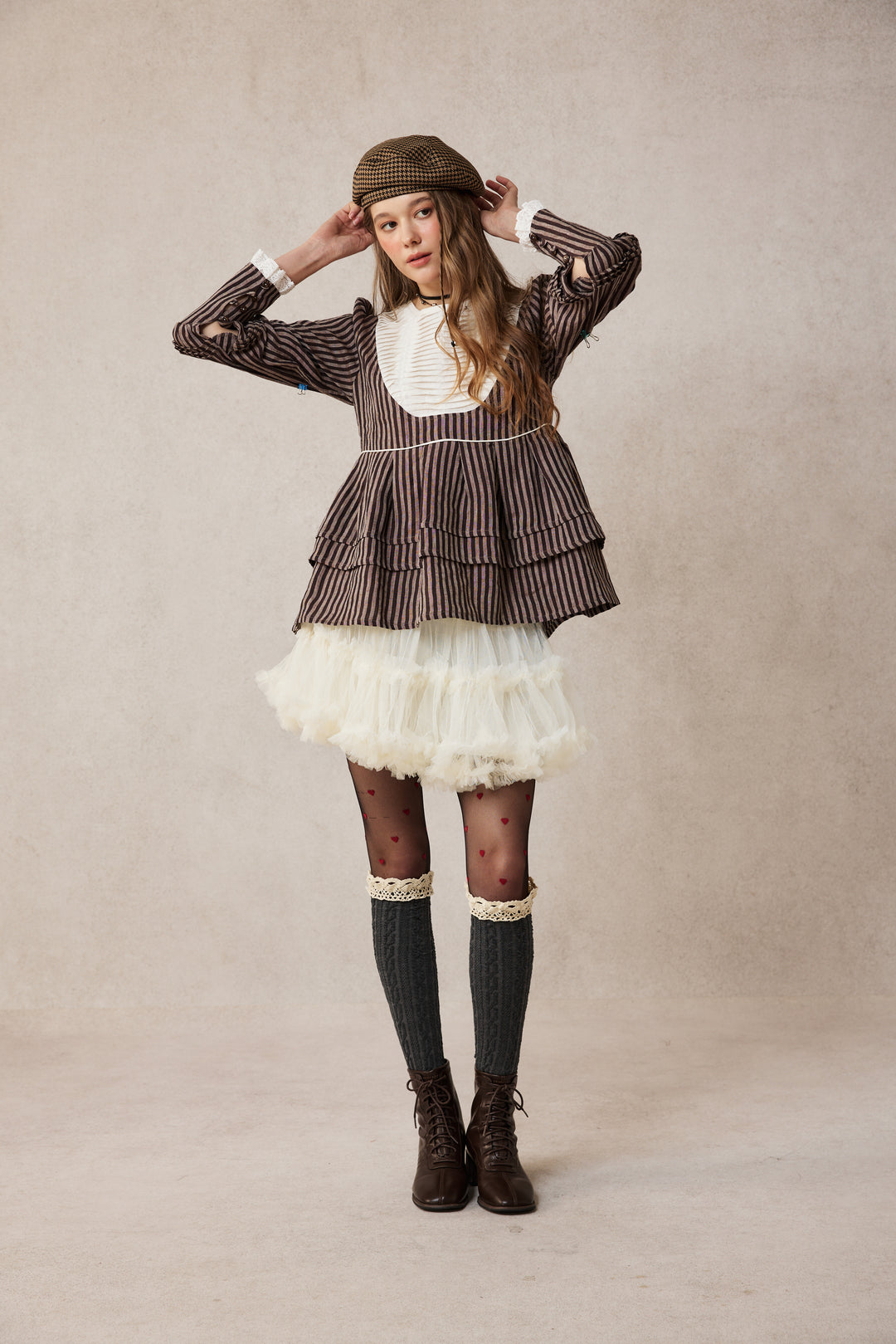 Lydia 18 | Linen Pintucked Puff Sleeve Blouse