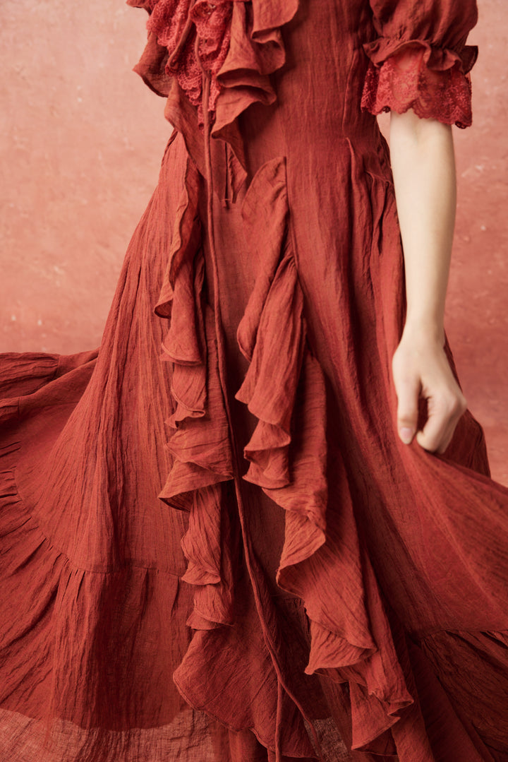 Dewdrops 16 | Maxi Linen Dress Gown