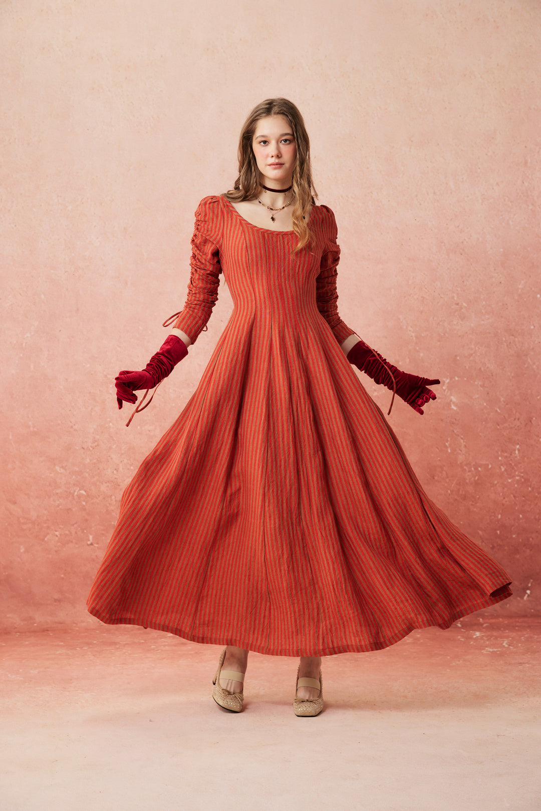 Crystal 17 | Victorian maxi linen dress