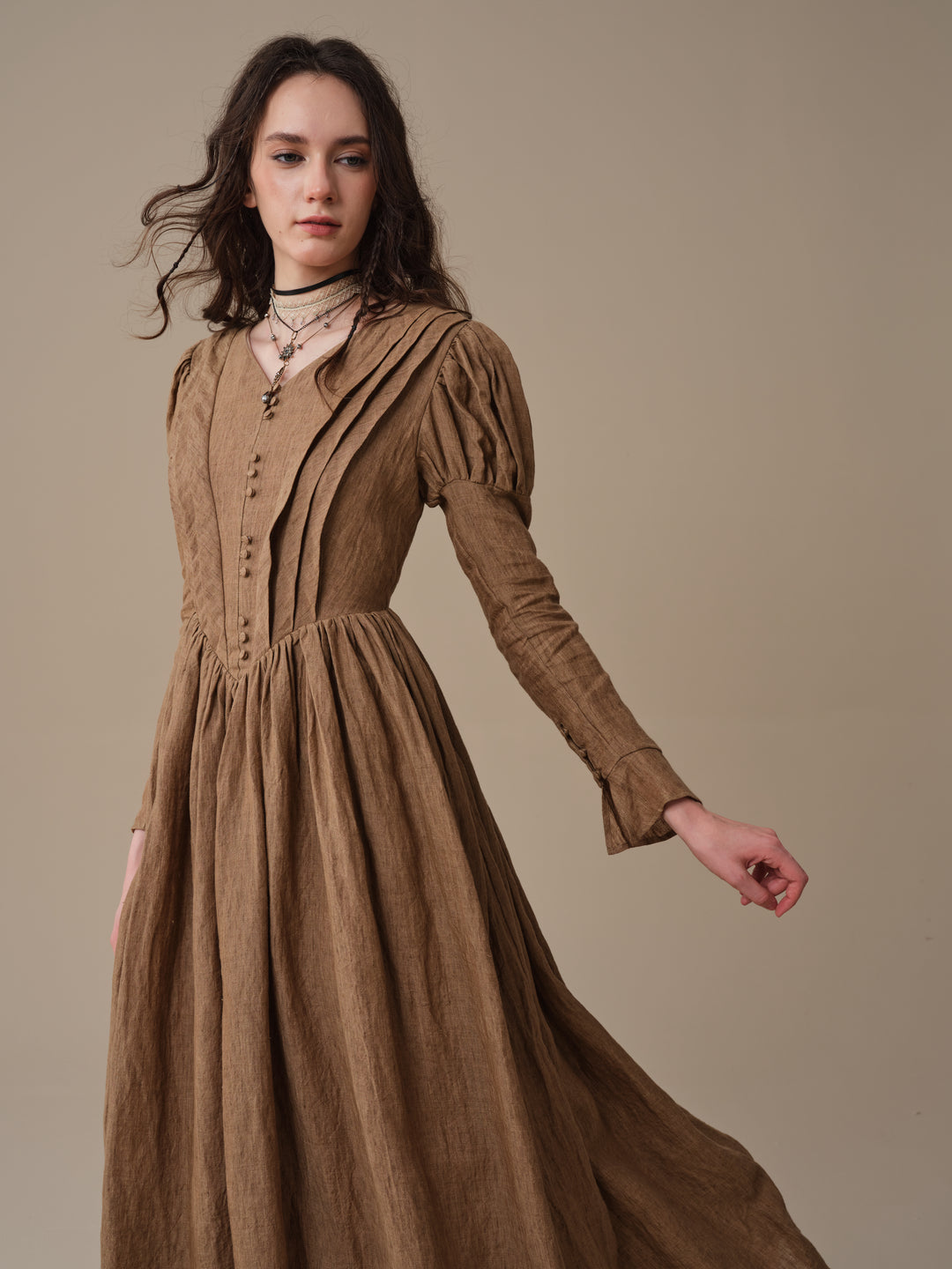Madder 05 | Tailored Linen Corset Dress